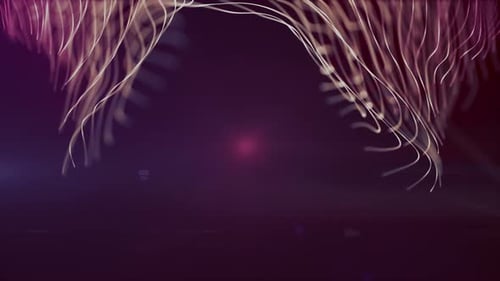 Abstrait de particules de lueur forment des lignes 4k en boucle