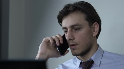 Young Man With Phone Call