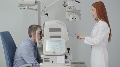 Test zur Augenuntersuchung