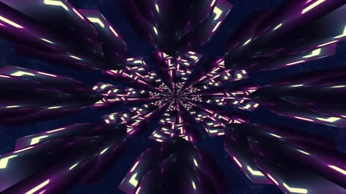 Glowing Disco Tunnel VJ Loop