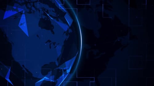 Futuristic Digital Earth Global Network Seamless Loop