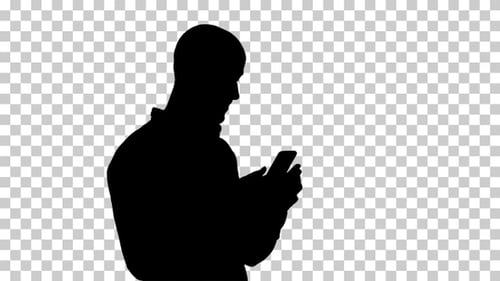 Silhouette businessman, Alpha Channel