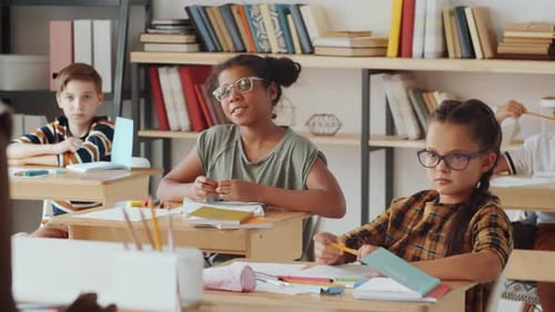 Students Listen Attentively in Classroom Setting