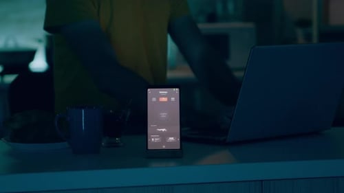 Turning on Lights via Smartphone in Kitchen