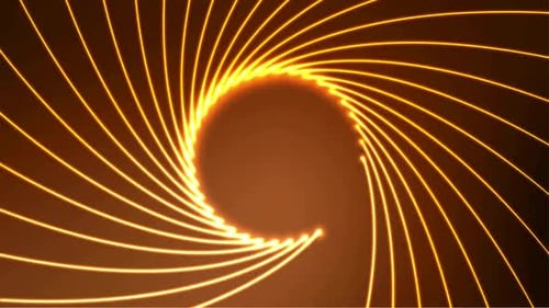 Yellow Neon tunnel background abstract