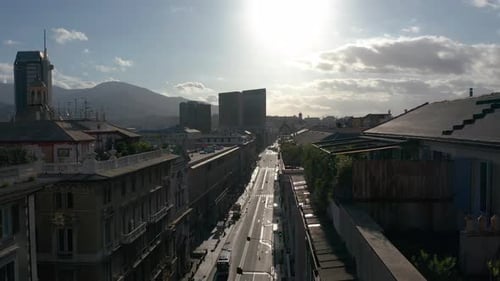 Aerial View. Genoa, Italy, Liguria, Old Town