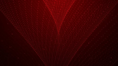 Futuristic Red Particle Tunnel Flow Motion Background