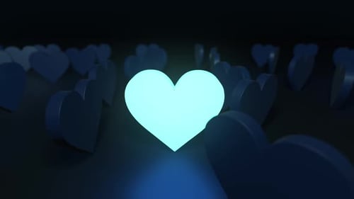 3D Rotating heart shape animation