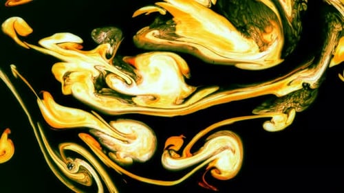 Abstract Ink Movement On Milk