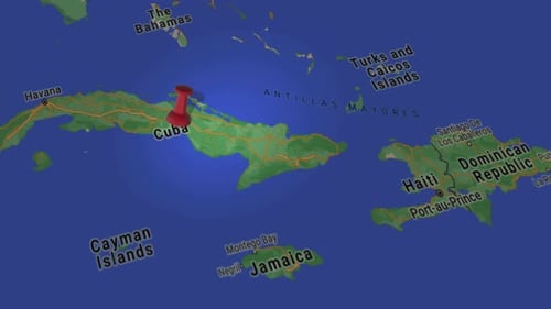 Cuba On Map 4K