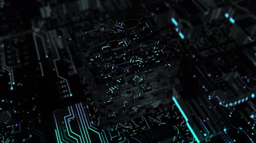Looped Circuit Board Background