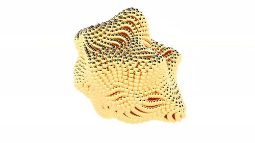 Beautiful Gold Noise Spheres 3d Trendy Modern Background Able to Loop Seamless