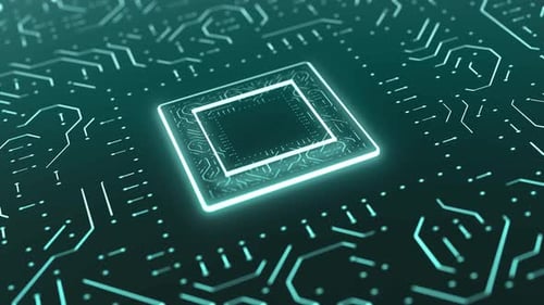 Abstract Circuit Chip Board digital Background