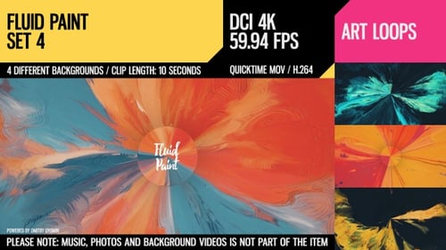 Abstract Fluid Paint Swirl Background Transition Effect