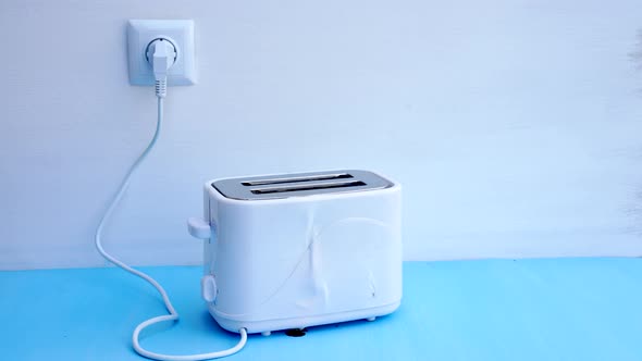 Toaster on Fire. Household Electrical Appliance Fire Hazard., Buildings ...