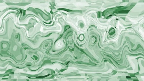 Abstract Green Fluid Waves Seamless Loop Motion Background