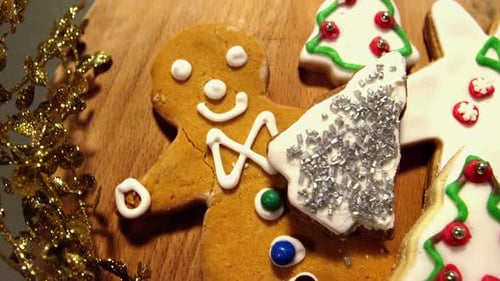 Festive Christmas Gingerbread Man and Tree Cookies