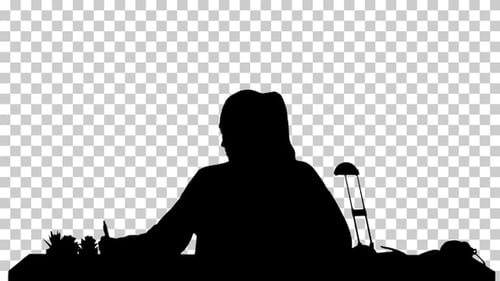 Silhouette student, Alpha Channel