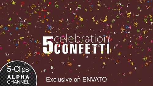 Animated Colorful Confetti Blast and Falling Shower