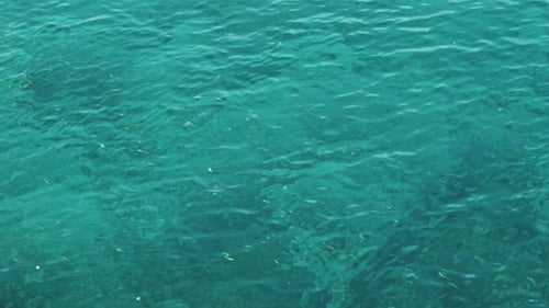 Clear and calm sea water in motion