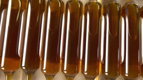 Amber Medicine in Pharmaceutical Ampules