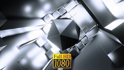 Metallic Abstract Geometric Tunnel Loop Background