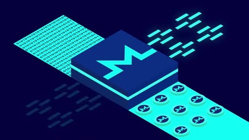 Futuristic Blockchain Data Processing and Crypto Coin Flow