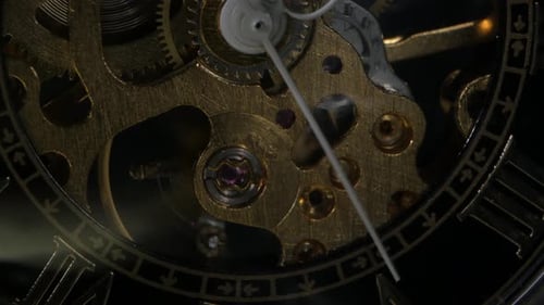 Watch Mechanism. Close Up