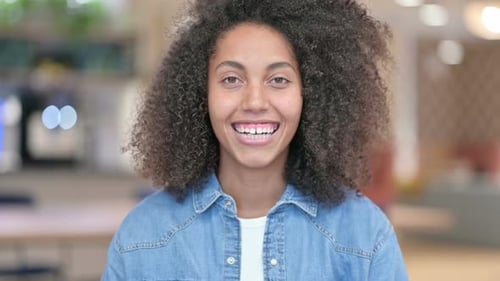 Smiling Woman Portrait in the Workplace