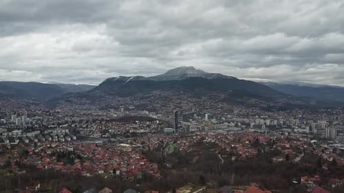 Aerial View Of Sarajevo City