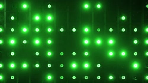 Dynamic Green Geometric Lights Wall Background Animation