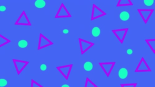 Retro Seamless Loop with Geometric Triangles and Circles