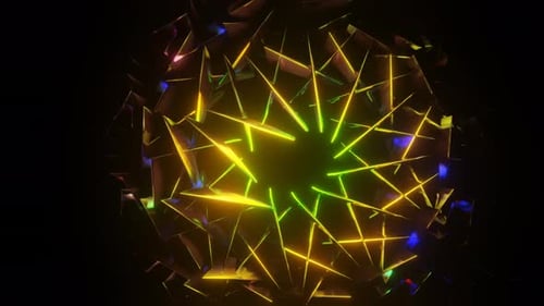 Psychedelische Kaleidoskop-Muster Animation Geometrischer bunter Hintergrund