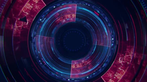 Futuristic Circular HUD Element Loopable Background