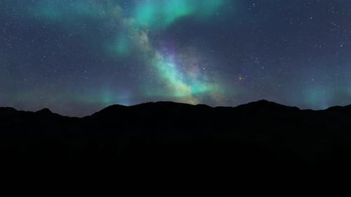 Fantastic Aurora Mountain Starry Night Northern Lights Polar Merry Dancers