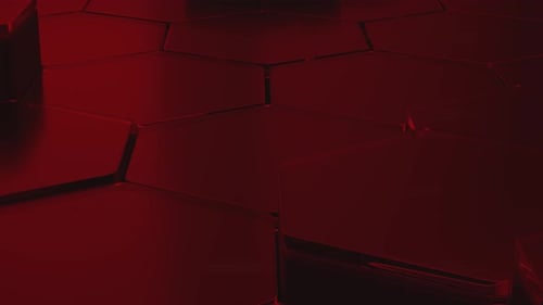 3D Loop Hexagon Background Red