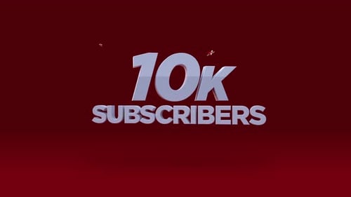 Animated 3D YouTube Subscriber Milestone Title