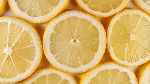 Bright Yellow Lemon Slices Background