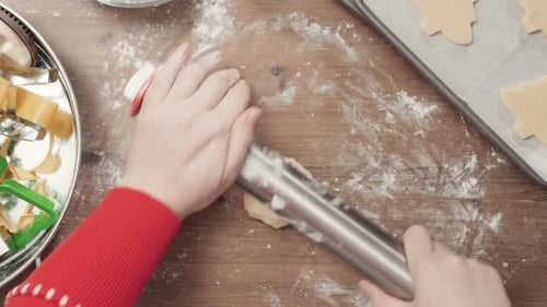 Making Christmas Tree Cookies for the Holiday Season