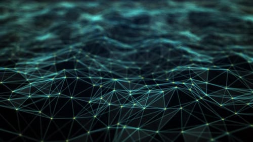 Abstract Futuristic Digital Network Plexus Background Loop