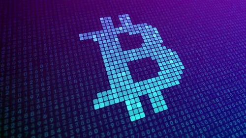 Símbolo de criptomoeda Bitcoin 4K