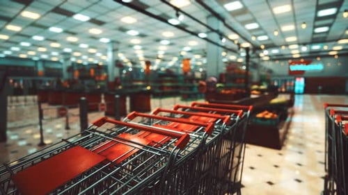 Covid19 Epidemic and Empty Supermarket