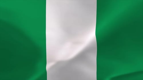 Nigerian Flag Waving with Realistic Fabric Animation