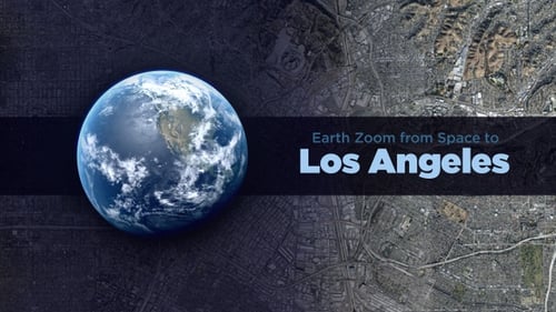 Los Angeles (Kalifornien, USA) Earth Zoom auf die Stadt aus dem Weltraum