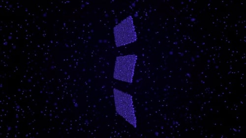 Futuristic Particle Logo Rotating Loop