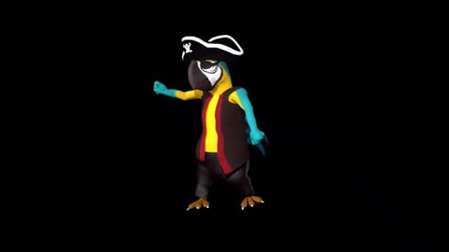 Dancing Pirate Parrot 3D Character Animation