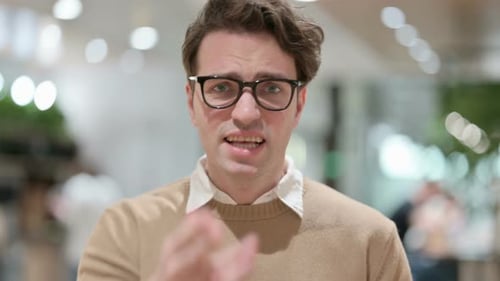 Young Adult Talking Expressively