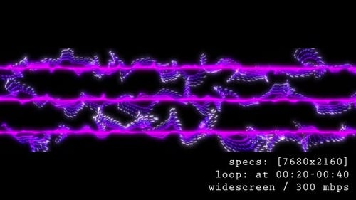 Neon Purple Wavy Particles Background