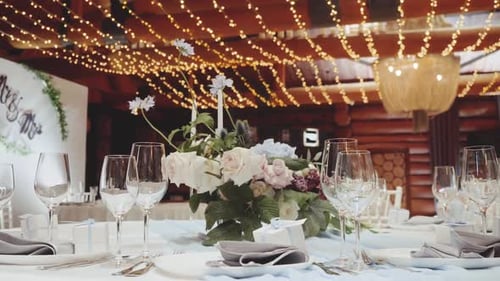 Wedding Reception Table Elegant Decoration and Details