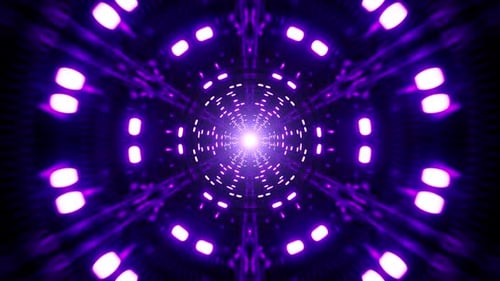 Dazzling Purple Light Tunnel